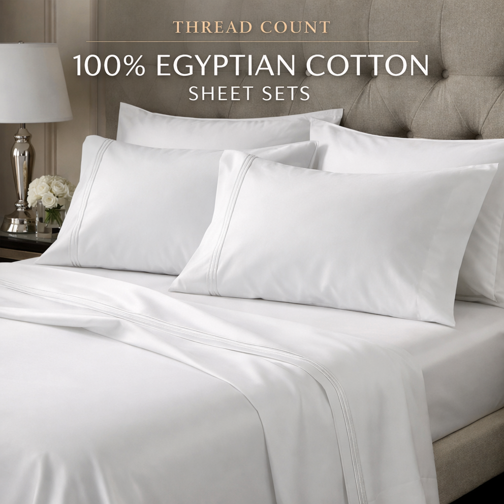 Thread Count 100% Egyptian Cotton Sheet Sets